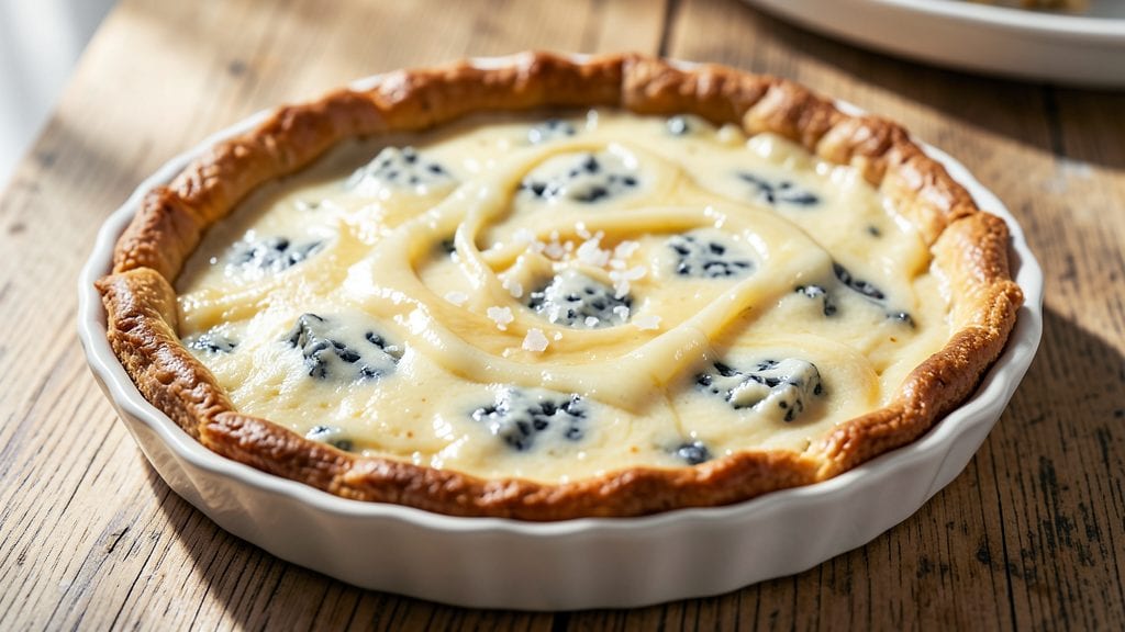 Blue Cheese Quiche Recipe: Crispy Crust and Tangy Cream Filling