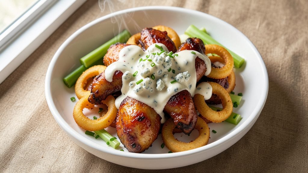 Buffalo Wings and Rings Copycat Recipe: Crispy Bites with Tangy Blue Cheese Twist