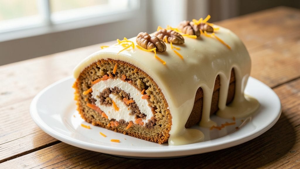 Carrot Cake Roll With Cream Cheese Frosting Recipe: Swirled Cheese Bliss in One Pan