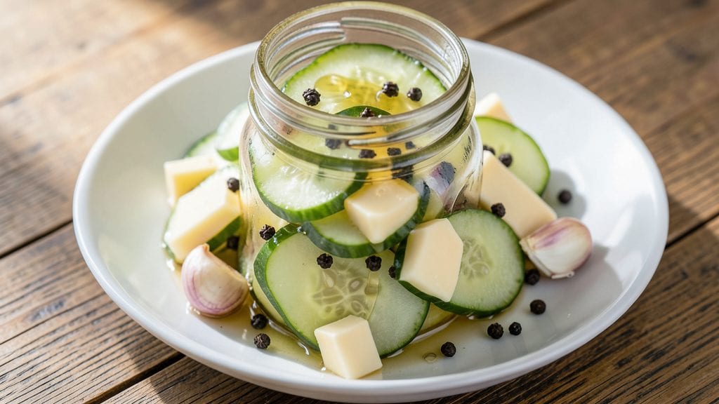 Cheese Pickles Recipe: Crunchy Cucumbers With Bold Tangy Flavor