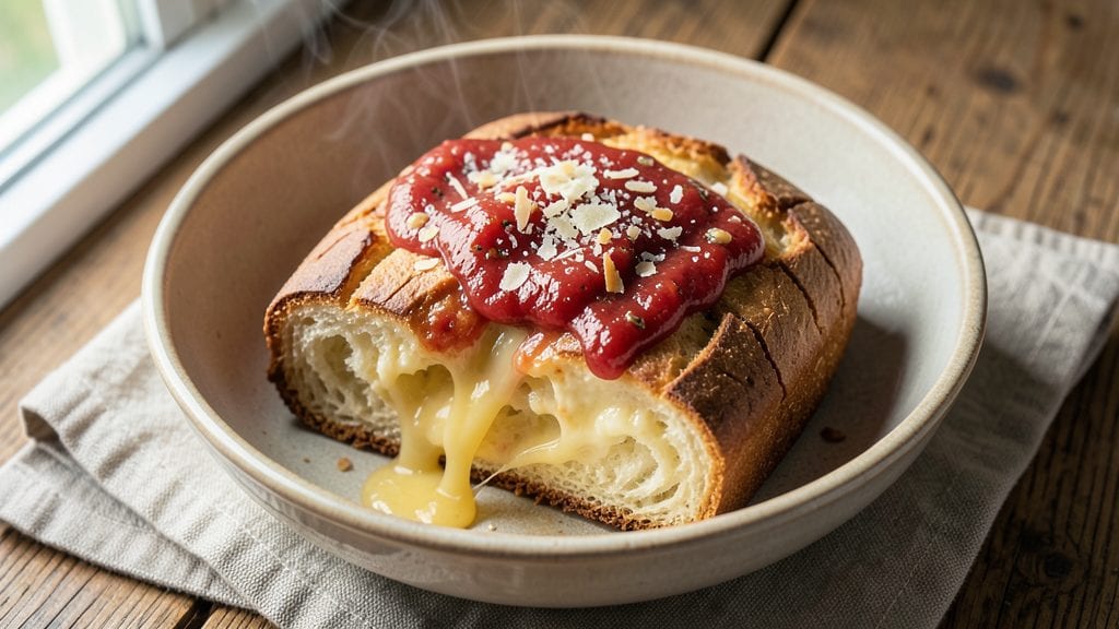 Copycat Little Caesars Italian Cheese Bread Recipe: Crispy Crown Over Gooey Mozzarella Pull