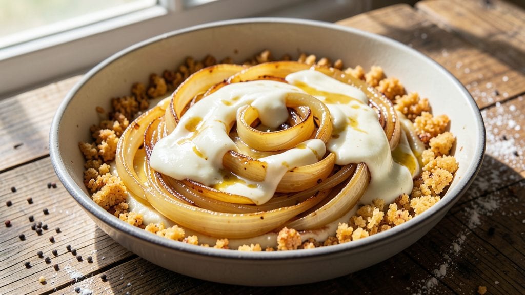 Onion Cheese Dip Recipe: Crispy Breadcrumb Crown Over Gooey Pull-Apart Magic