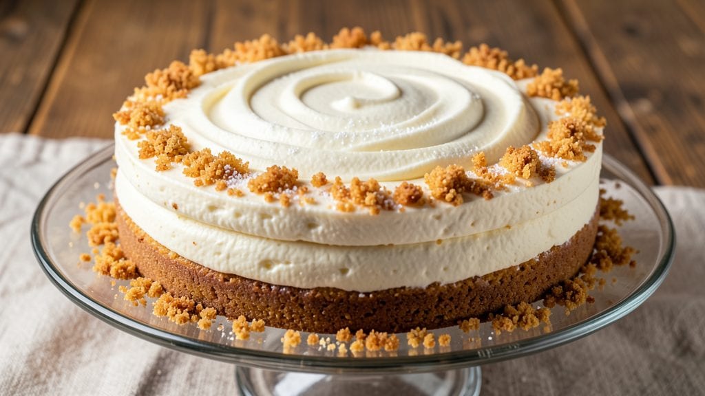 Philadelphia Cream Cheese Cake Recipe No Bake: Crispy Graham Top Meets Ultra-Smooth Swirls