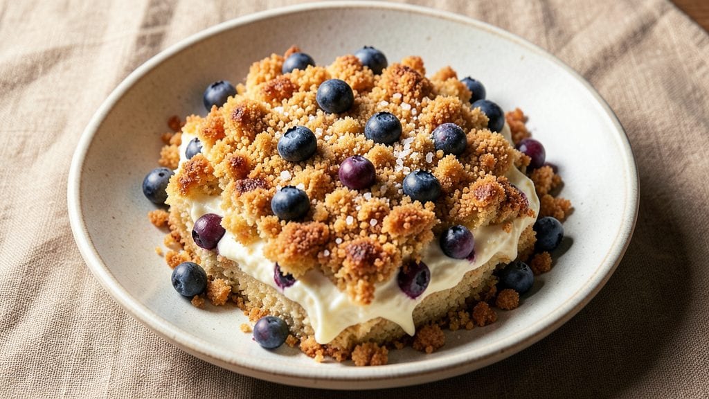 Sherry's Blueberry Cream Cheese Crumb Cake Recipe: Buttery Layers With Juicy Berries